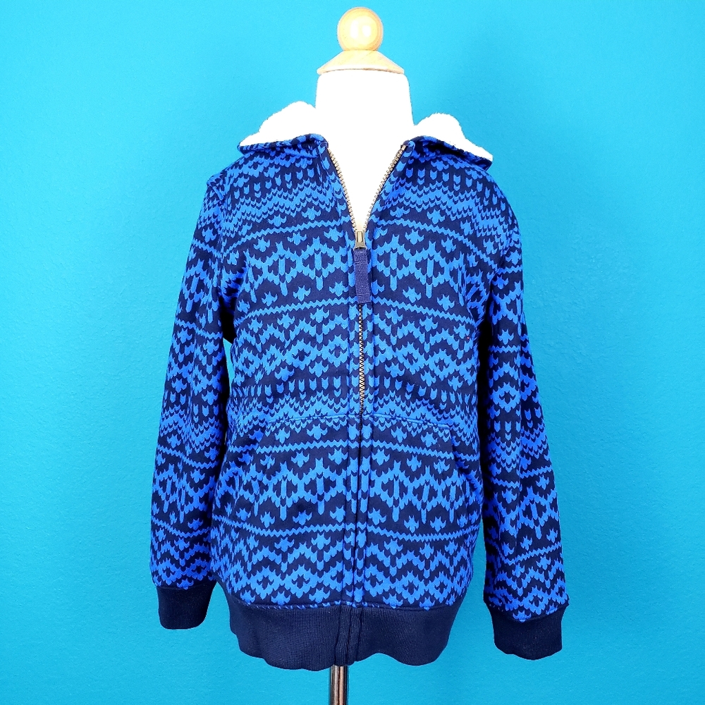 🆕️🎈😊 LANDS' END Nordic Sherpa Lined Hoodie Jacket // (CHILD) // (NWOT)